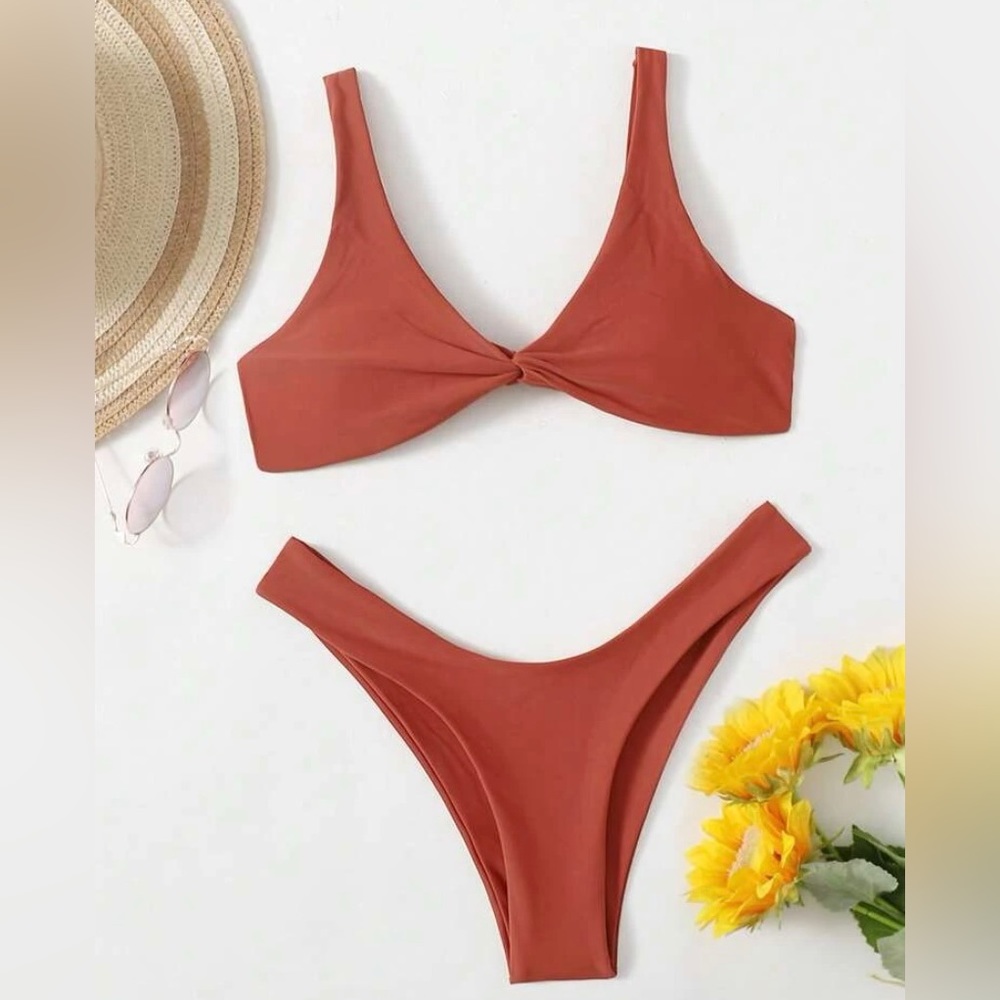 Brand New Never Worn Rust Bikini Set Size Small